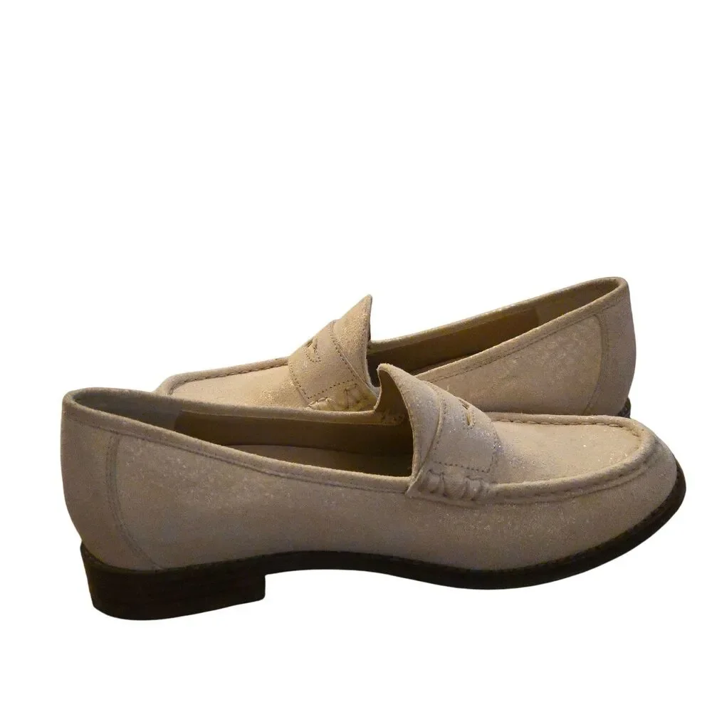 Vionic Beige /gold shimmer Loafers - Picture 8 of 11